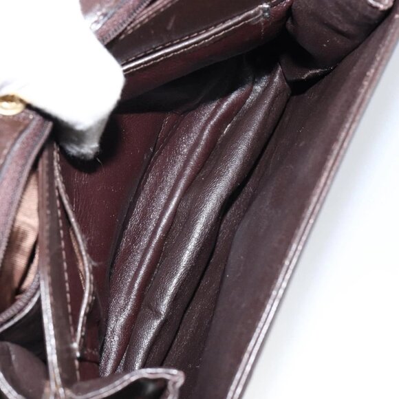 GUCCI Shoulder Bag Leather Brown Gold Auth fm4876 - Picture 13 of 16